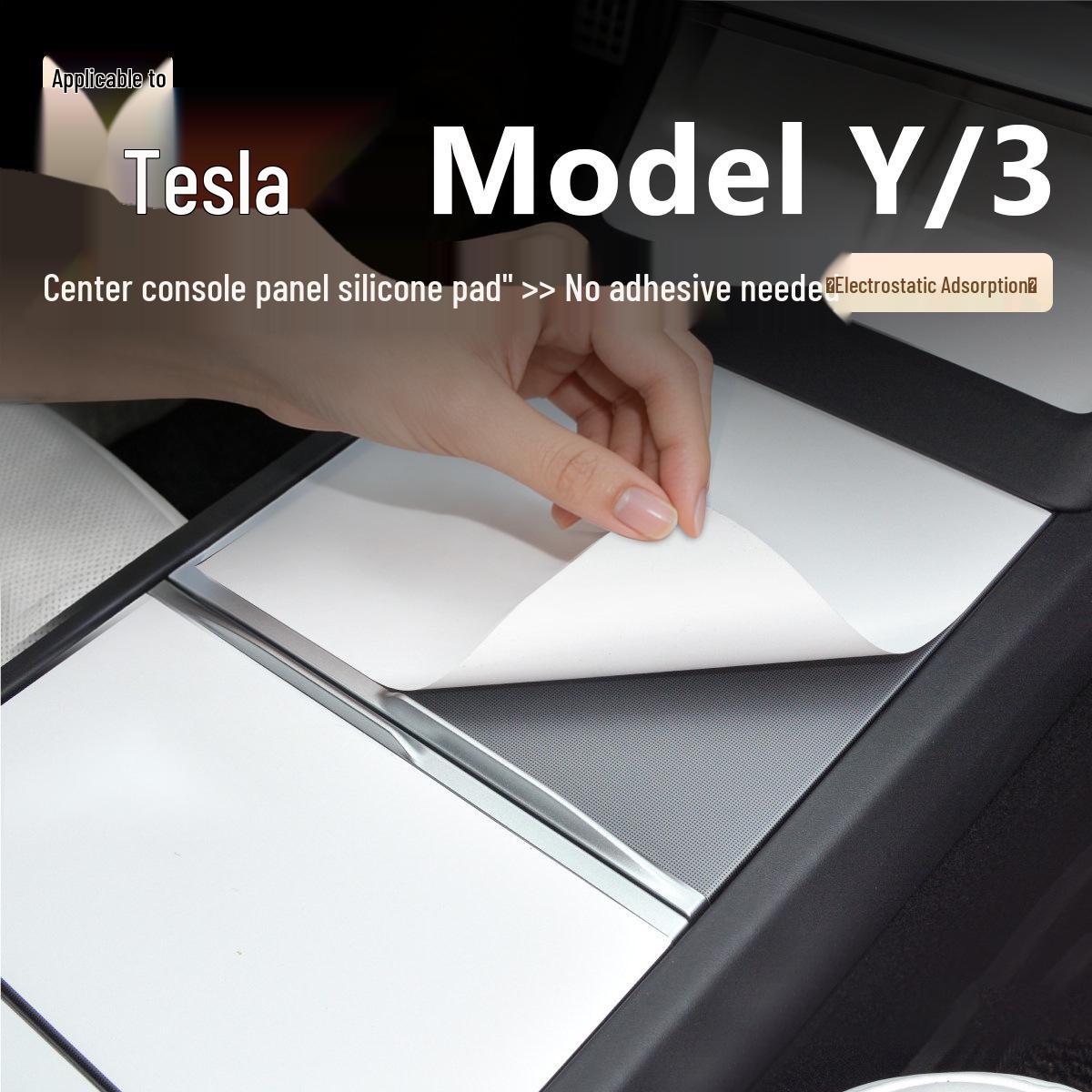 

Residue-Free Reusable Silicone Mat for Tesla Model 3/Y/YL Console 21-24MY/Old Model 3 Silicone Pad White
