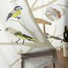 Bird Branches Sheer Curtains for Living Room Decoration Tulle Voile Organza Window Curtains for Kitchen Bedroom