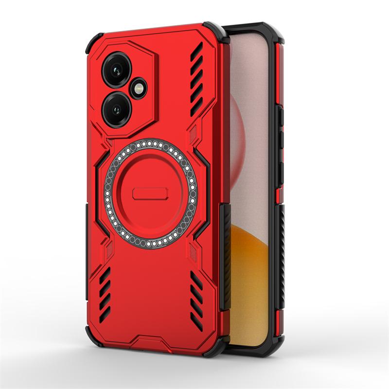 

Противоударный бронированный чехол для Honor 400 с магнитной адсорбцией и поддержкой беспроводной зарядки для Honor 400 Pro 400 Lite Чехол для Honor 400 Чехол Honor 400 (Global) красный