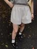 Women's 2025 Summer White Lace Trim A-Line Wide Leg Casual Shorts
