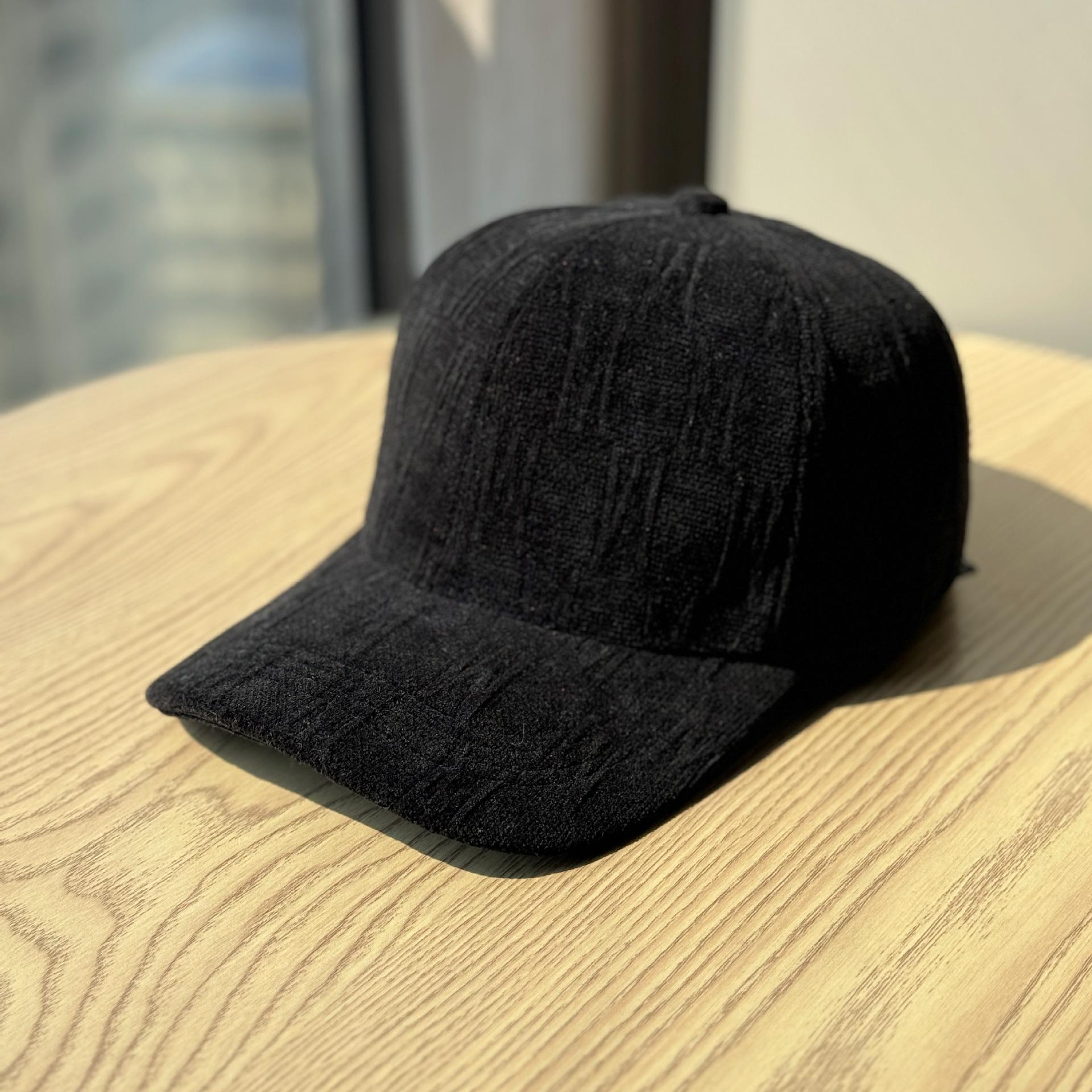 

Korean-style simple baseball cap for women, autumn and winter fashion, skin-friendly and soft, new versatile duckbill cap, stylish and warm hat Adult54-60Adjustable чёрный