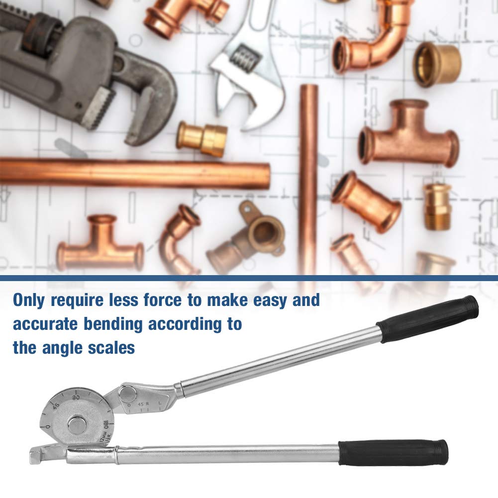 Manual Tube Bender, Practical Tube Bender Tool for Home Improvement and Workshops (250mm, 1/2" 12mm)