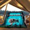 1pc Minecraft Movie Dog Outdoor Flannel Blanket, Cozy & Warm Soft Te Playful Design, Napping Camping,