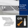 TPU-Scheinwerfer-Schutzfolie für Skoda Octavia 3 Facelift 2017-2019 - 6 Stück Rauchschwarz Getöntes Wrap