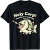 Holy Carp Laughing Fish Graphic Cotton T Shirt Funny Fishing Humor Streetwear