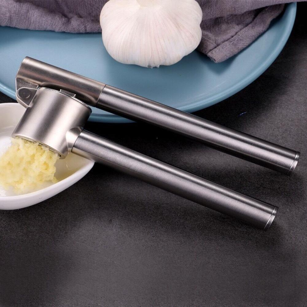 Stainless Steel Garlic Press Detachable Ginger Mud Squeezer Food Processor Garlic Masher  Vegetable