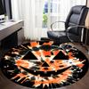 1pc Halloween Pumpkin Face Chair Carpet for Office, Round Non Slip Durable Large Size Office Carpet, Suitable for Office