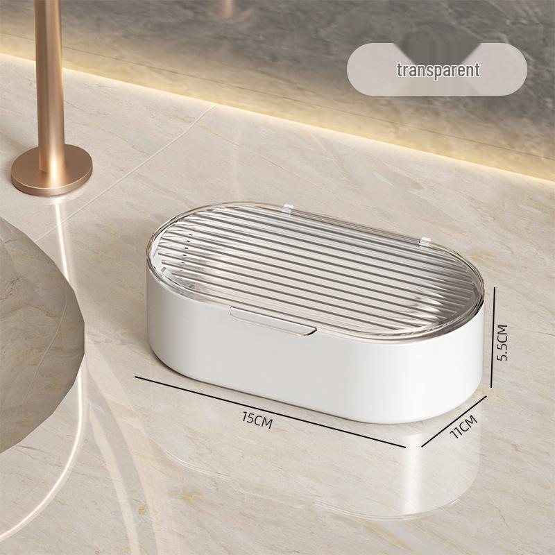 Doppellagige Seifenschale mit Deckel: Elegante Badezimmer-Arbeitsplattenaufbewahrung