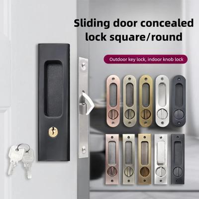 Sliding Door Lock Sliding Door Lock Black Indoor Balcony Kitchen Handle Bathroom With Key Mobile Sliding Door Hook Lock