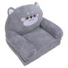 Kids Sofa Cartoon Gray Dog Style Foldable Wide Handle Soft Breathable Toddler Chair for Reading Relaxing Sleeping