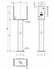Post base, galvanized anchor, 121x624x124mm