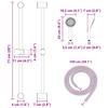 Shower System Set Black 70 Cm Stainless Steel
