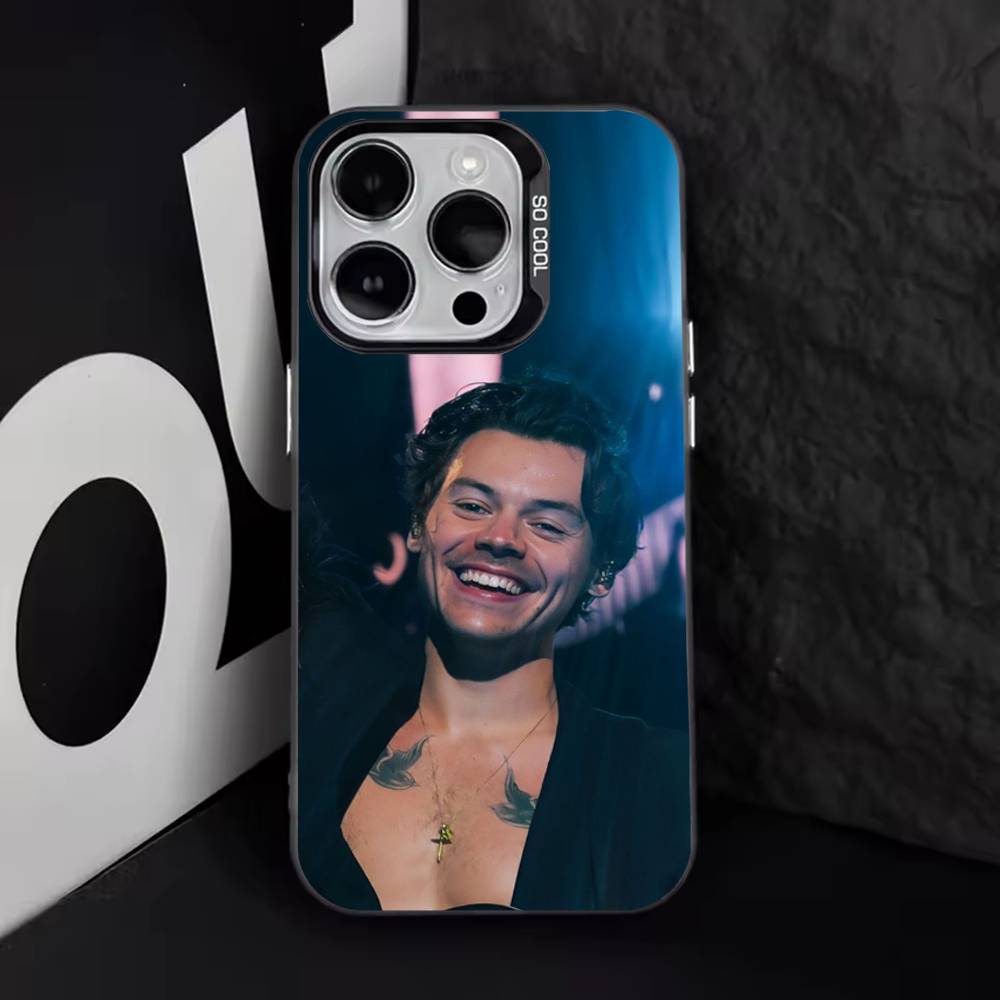 H-HaRRyS Singer Styles-s For iPhone 17,16,15,14,13,12,11,Pro,Max,Plus,E,Air,Mini Anti Fall Black Matte Hard Bumper Phone Case