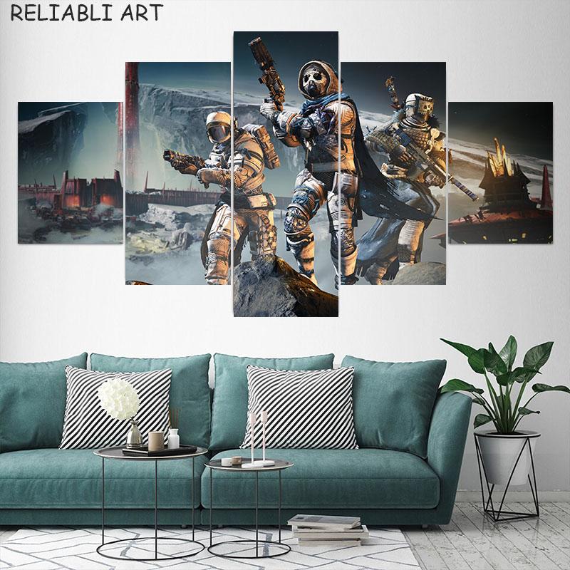 

Современный абстрактный робот, 5 шт., настенное искусство, холст с принтом, постеры, картины для гостиной, домашний декор, без рамки