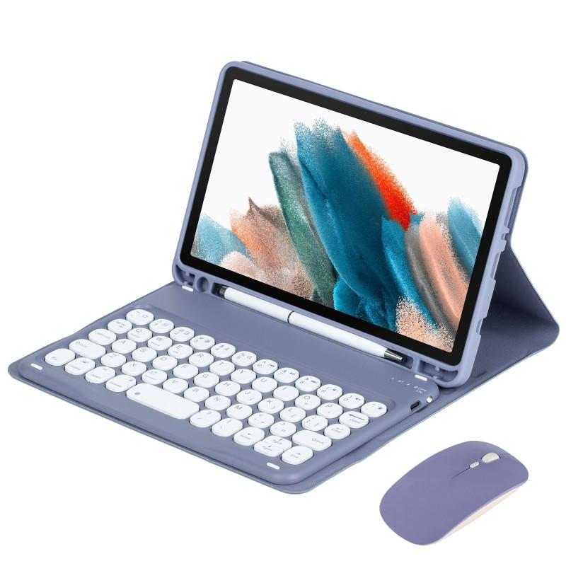 8,7 Zoll Galaxy Tab A11 Tablet Hülle mit integriertem Stifthalter Silikonhülle Abnehmbare Bluetooth-Tastatur Maus Ständerfunktion