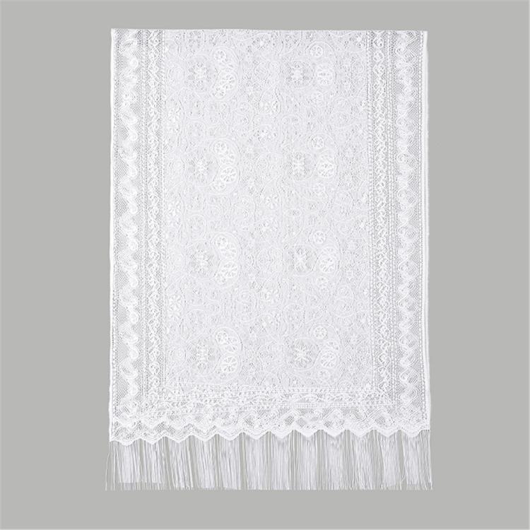 Elegant Lace Shawl Hollowed Shoulder Wrap Scarf Covering With Tassels Great For Female Various Occasion and Outfit