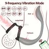 Cock Ring Prostate Vibrator for Male Double Ring Anal Plug Vibrating Delay Ejaculation Male Masturbator Sex Toys for Men 18+