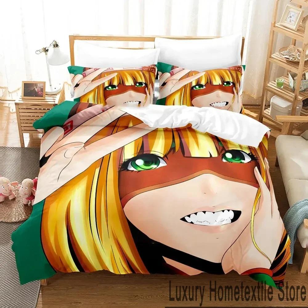 Comfortable Anime Print Duvet Cover Set With Duvet Cover And Pillowcases King Queen Twin Sizes For All Ages