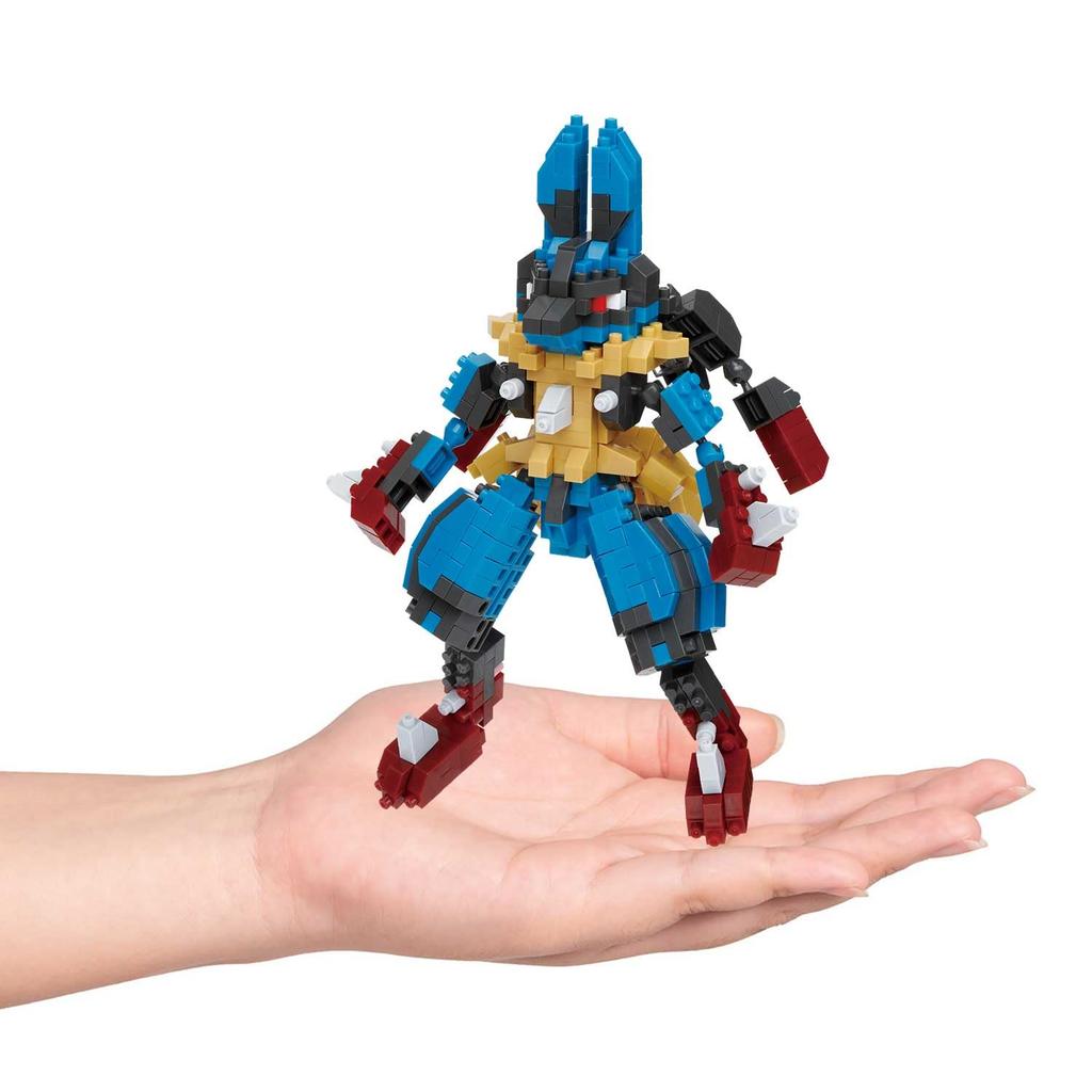 Kawada Nanoblock Mega Lucario RS x 14 x 18 Ages 12 and Interior Hobby Pokémon NBPM_R11, 4.5 cm, Up, Decoration,