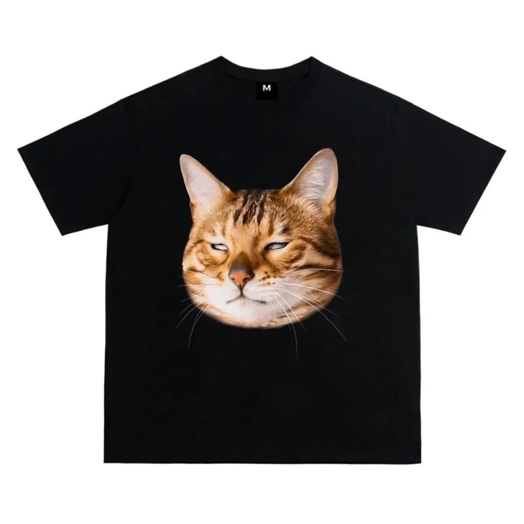 House Pet Printed Unisex Tshirt Cute Cat Graphic Clothing Kittens Streetwear Blouse Female Clothes Tops Kawaii Unisex Tshirt