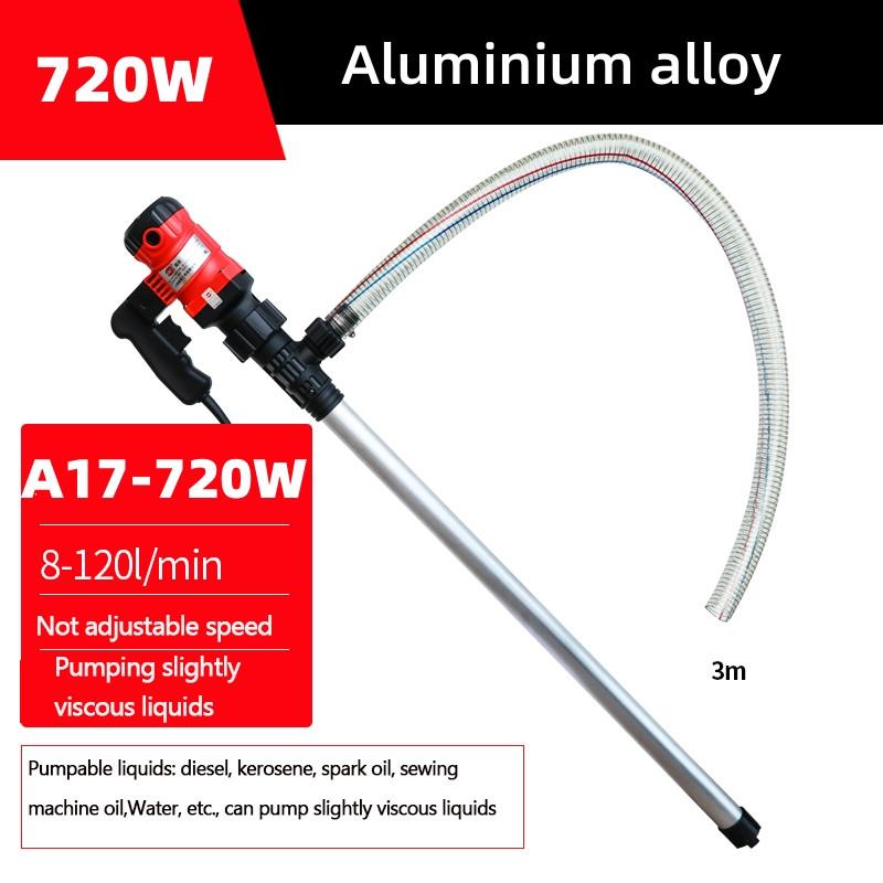 220V Portable Electric Hand Barrel Pump 880W Six-speed Vertical Oil Pump Industrial-grade Diesel Oil Drum Electric Pump