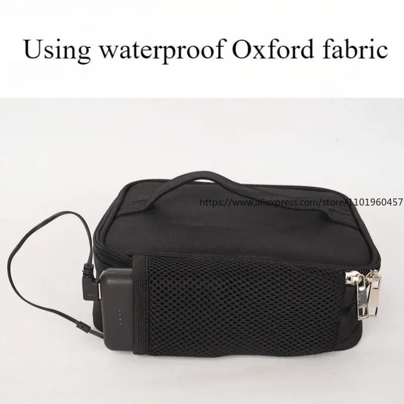 USB Portable Food Warmer Electric Lunch Box Food Heater Lunch Warming Tote For Office Travel Portable Heating Bag With USB Cable