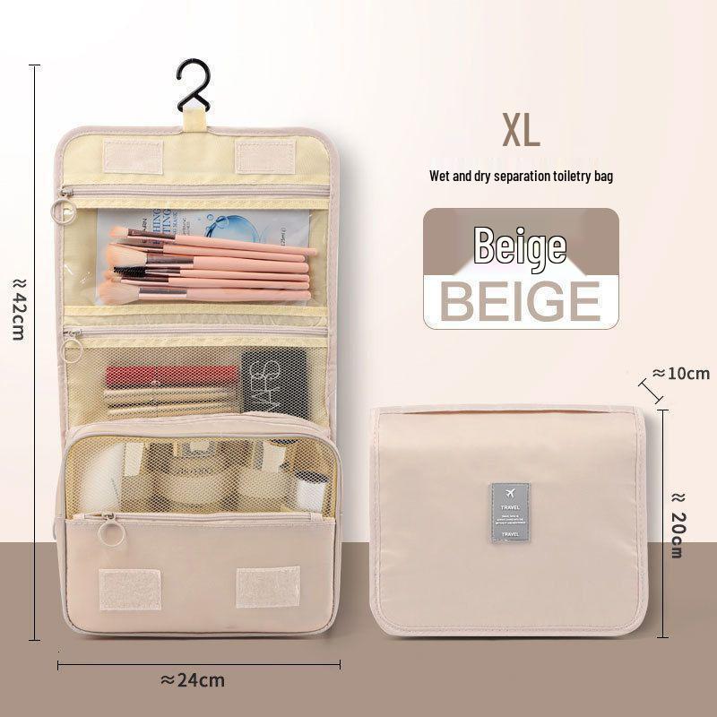 

Женская большая портативная дорожная косметичка и сумка для туалетных принадлежностей - Новый складной дизайн 2025 Thickened, Hangable