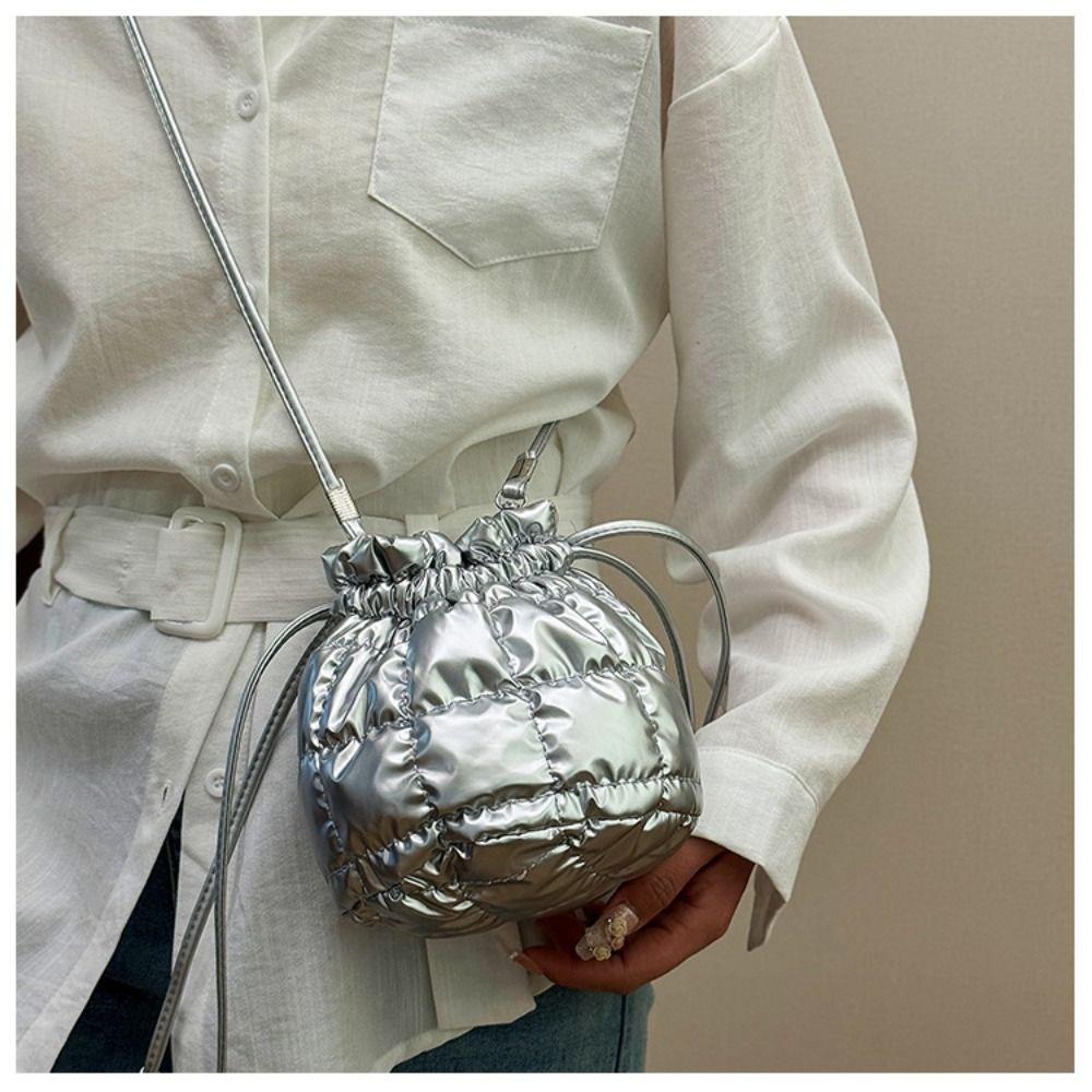 Handbag Drawstring Bucket Bag Korean Style Cloud Bag Casual Nylon Shoulder Bag  Women