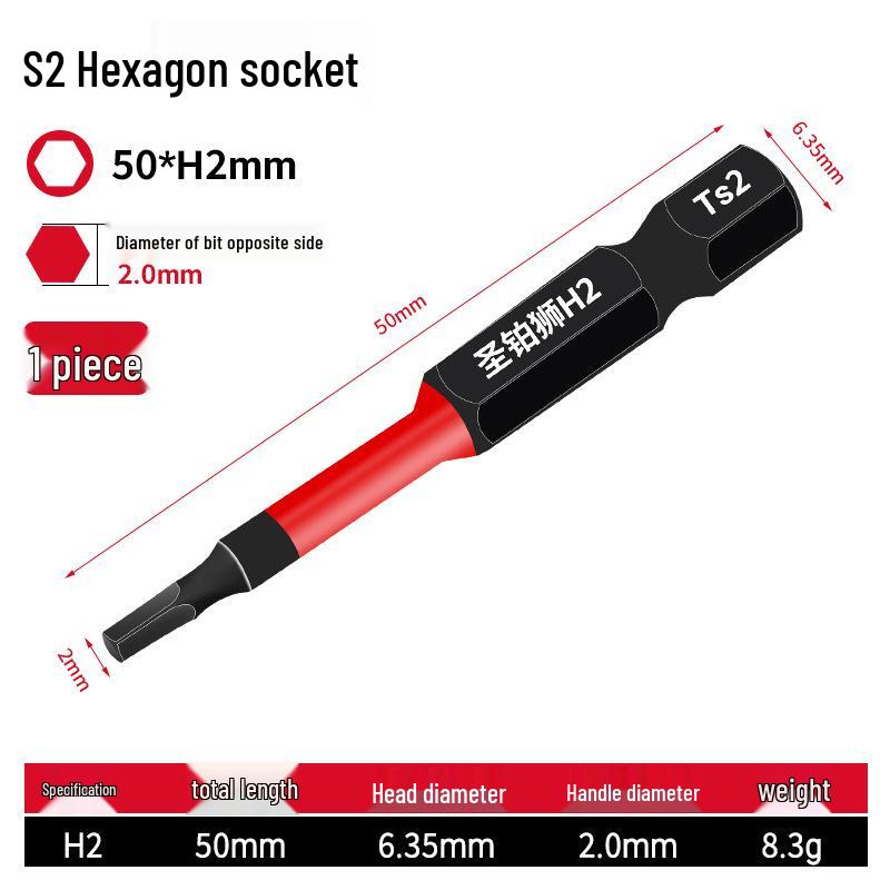 Extended S2 Hex Socket Driver Bits Set for Electric and Pneumatic Screwdrivers