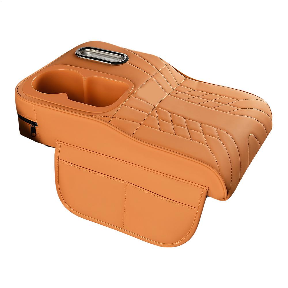 Center Console Cover Pad Multi-Functional Organizer Auto Center Console Pad Cup Holder for SUV Truck Sedan Minivan Commuting оранжевый