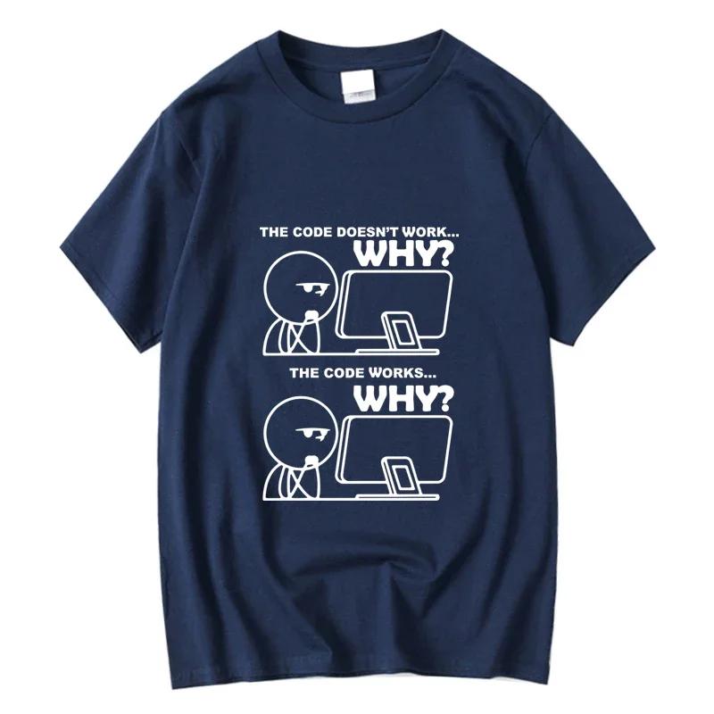 

Men Women Cotton Funny Programmer Print Quality Tshirt Summer Loose Oneck Cool Short Sleeve Male Tees High Quality S