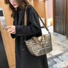 New Large Capacity Down Bags Quilted Design Solid Color Tote Bag Shoulder Bag Winter