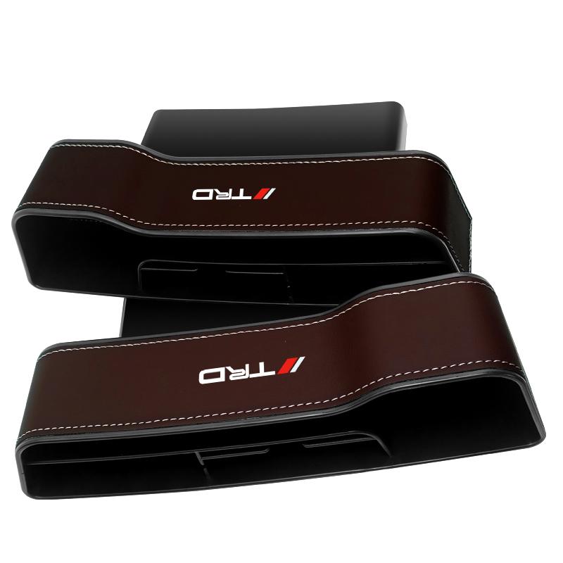 2pcs Car Seat Organizer Crevice Storage Box Gap Slit Car Accessories for Toyota Trd Gr RAV4 Camry Highlander Corolla Yaris Chr Auris