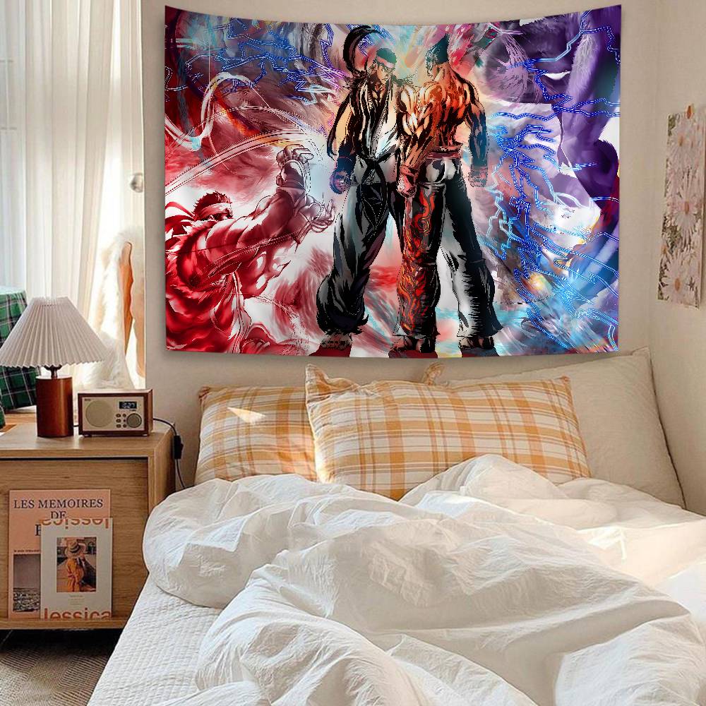 Anime TTekken Tapestry Art Printing Japanese Wall Tapestry Anime Wall Hanging Home Decor