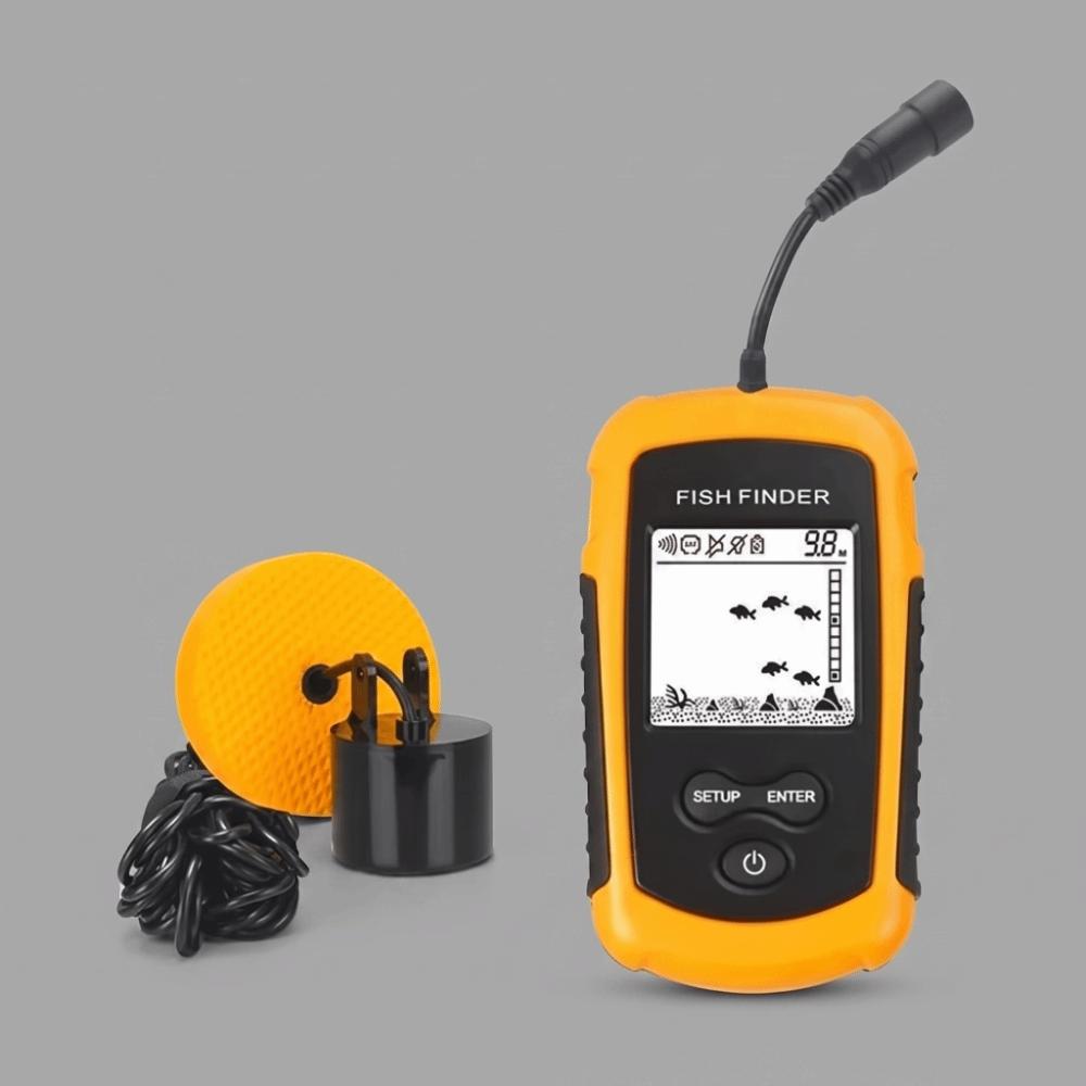 LCD-Bildschirm Tragbarer Fischfinder Auswerfbarer Kabelgebundener Fischfinder Sonar Fischfinder Angeln am See
