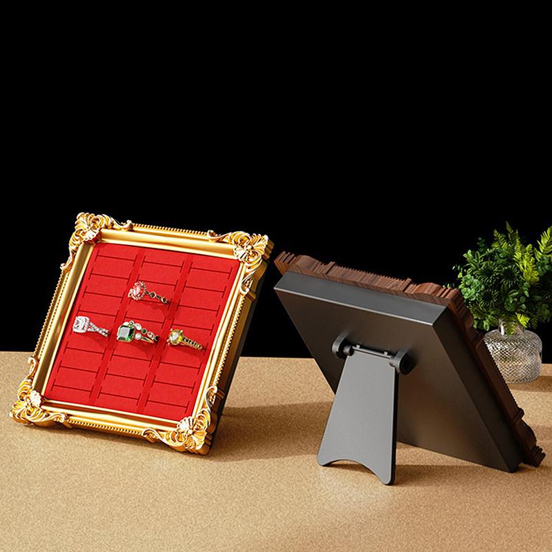 Vintage Schmuckständer, Fotorahmen im europäischen Stil, Aufbewahrungstablett für Ringe und Schmuck, Ausstellungsornamente für Schminktisch