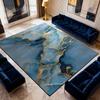 Modern Marble Large Living Room Sofa Carpet Blue-gold Washable Non-slip Decoration Bedroom Bedside Mat Soft Fluffy Cloakroom Rug