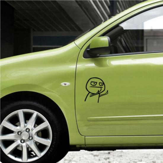 1x Funny Two Middle Finger Vinyl Car Sticker Car Door Window Decals Accessories