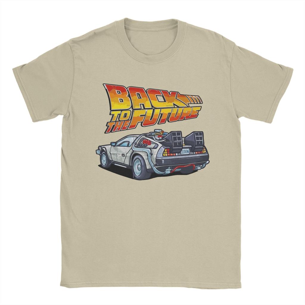 Back To the Future T Shirts DMC DeLorean Cotton Tops Beach Classic Short Sleeves T Shirt O Neck Harajuku Custom Logo Tshirt