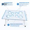 Small Dog Grooming Tool Pet Table with Foldable Stand, Adjustable Strap, Cat Hammock, 8-Hole Comfortable Station Washing for Bathing, Nail Trimming of