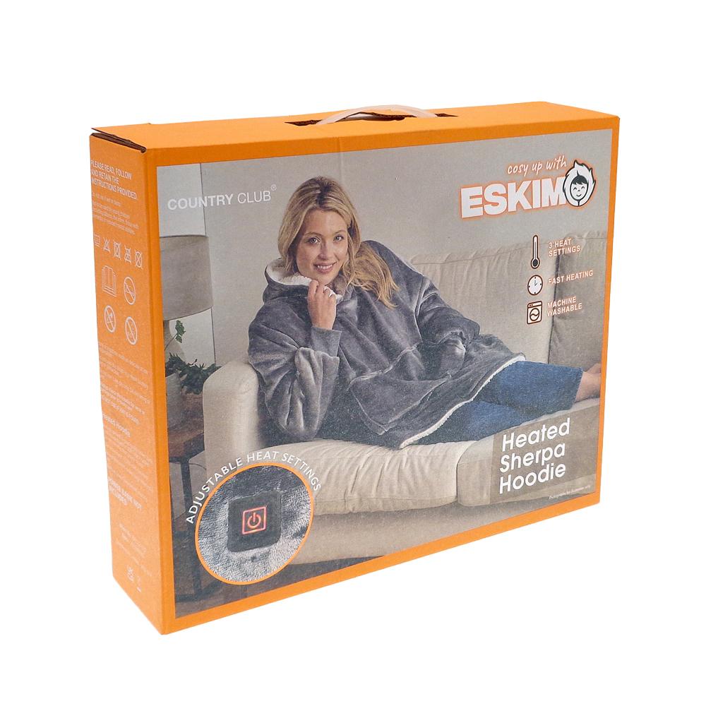 Ribbon Unisex Adult Eskimo Heated Blanket Hoodie