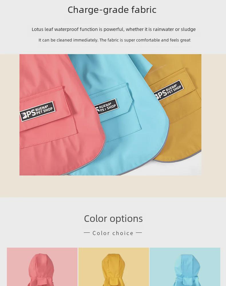 Hooded Waterproof Four-Legged Raincoat for Small Dogs