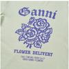 Ganni T3632 822 Flower Logo Print Women S Short Sleeve Tee