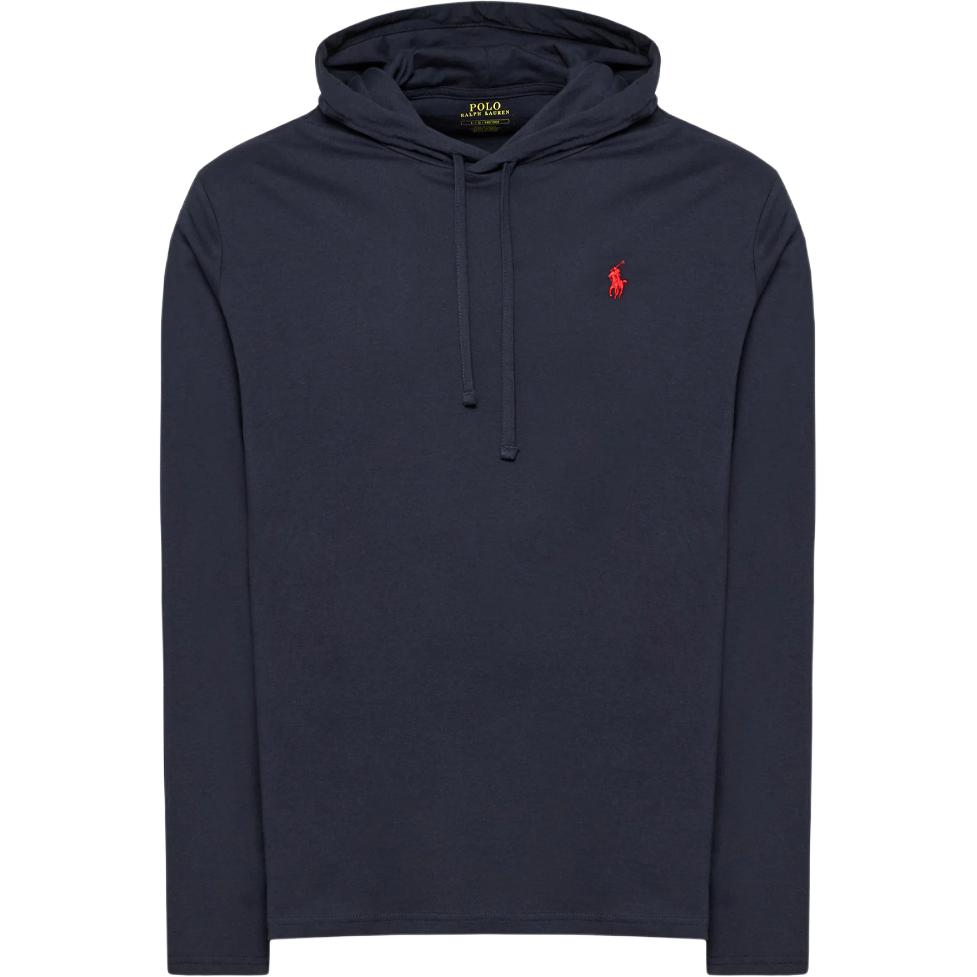 Polo Ralph Lauren Logo Haftowane Drukowane Bluza z Kapturem z Długim Rękawem Męska bluza Granatowo-Niebieska 710847203-028