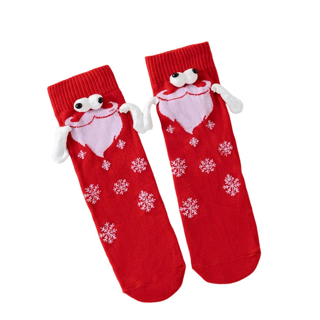 Christmas Decorations Christmas Hand In Hand Socks Couple Socks Personalized Eyes Magnetic Magnet Stone