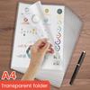 30 Pcs Clear File Folders A4 Letter Size Transparent L-Type Document Case Plastic Paper Sleeves for Office School Supplies