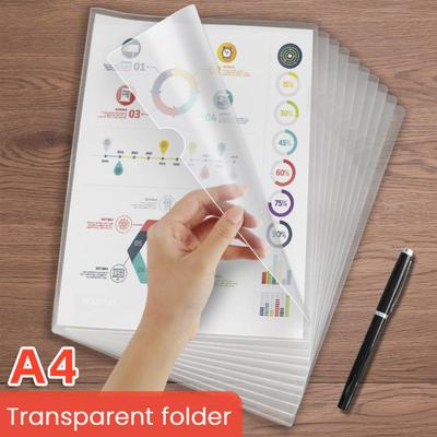 30 Stück Klarsichthüllen A4 Letter-Format Transparent L-Typ Dokumentenhülle Kunststoff Papierhüllen für Büro Schulbedarf