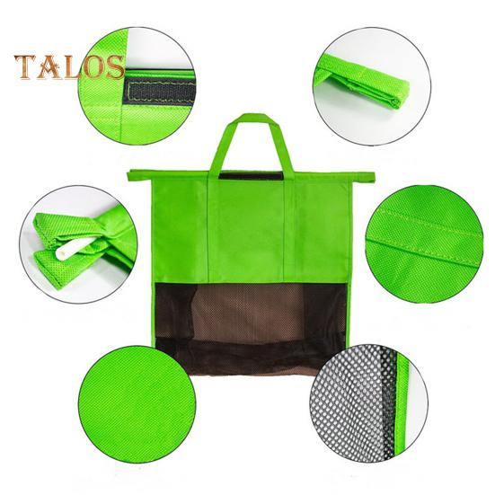 4Pcs Trolleys Bag Reusable Shopping Bags with Reinforced Handle Large Capacity Reusable Folding Trolley Bags