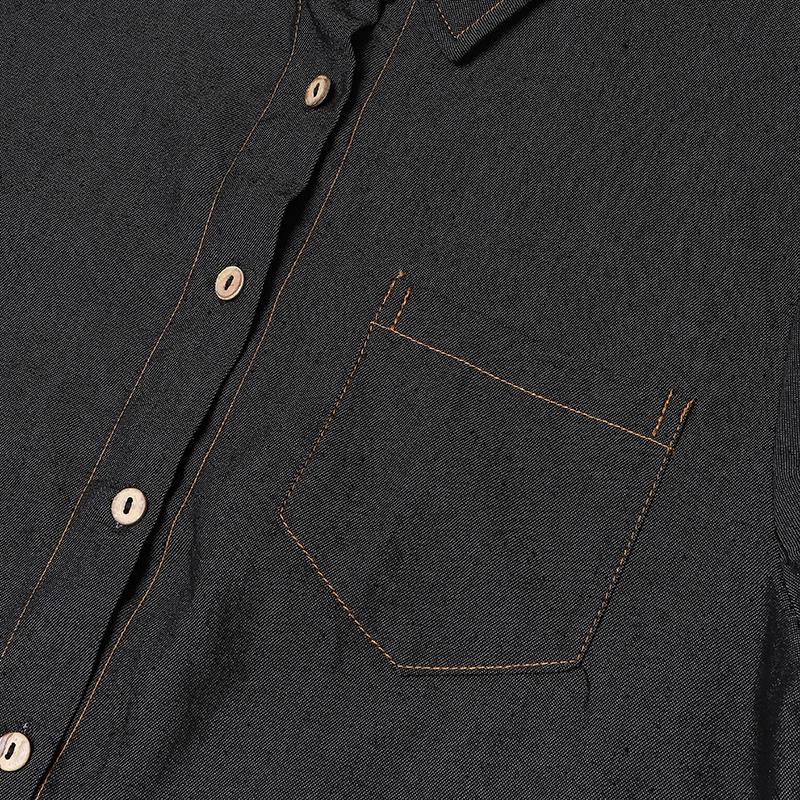 ZANZEA Vestido camisero informal de verano de manga corta con cuello vuelto para mujer