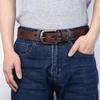 Men's Belt First Layer Cowhide Thickened Copper Buckle Vegetable Tanned Leather Washed Retro Belt